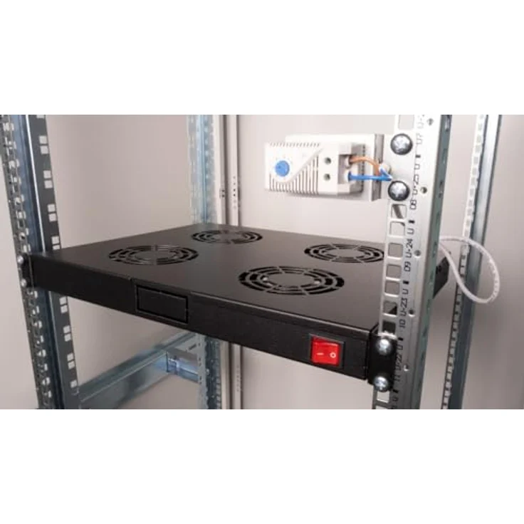Equip Lüftermodul 19" für Serverschränke, 4xLüfter RAL9005 - Hochwertige Material, Langlebig, Robustheit – Bild 3