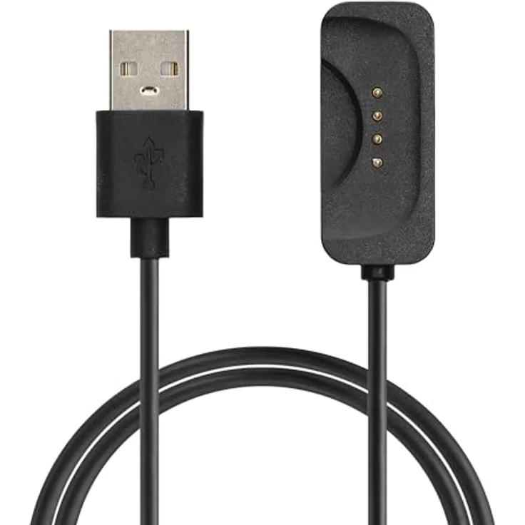 kwmobile USB Kabel Charger für OnePlus Watch 2 / Watch 3, schnelles Aufladekabel in Schwarz, ideal als Zweitkabel, 100 cm Länge