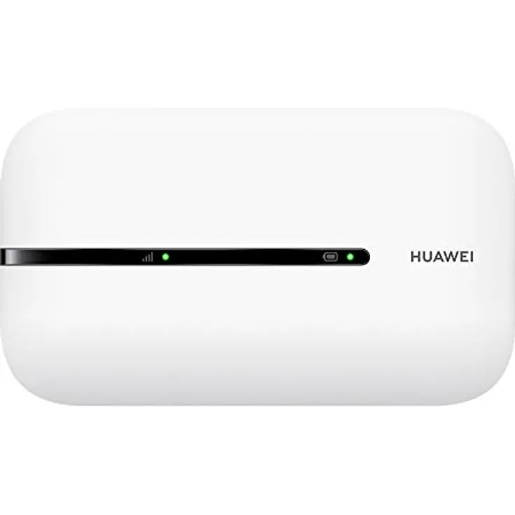 HUAWEI E5576-320 Mobile Wi-Fi 3s 4G LTE CAT4, 150 MBps, wiederaufladbarer Akku mit 1500 mAh, Keine Konfiguration erforderlich, tragbar für Reisen und Arbeit, Weiß