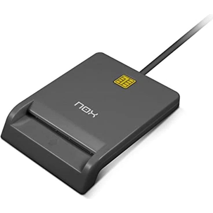 NOX Citizen Electronic Card Reader -NXLITECARDID- Kompatibel mit Cartão de Cidadão (Portugal) und DNI Electrónico (Spanien). USB 2.0 Anschluss, Abmessungen 65x85x18mm, Farbe Schwarz – Bild 1