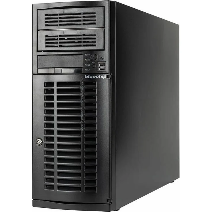 Bluechip SERVERline T30333s, Tower Server mit 32 GB RAM, Intel Xeon Prozessor und bis zu 5,60 GHz Turbo Boost