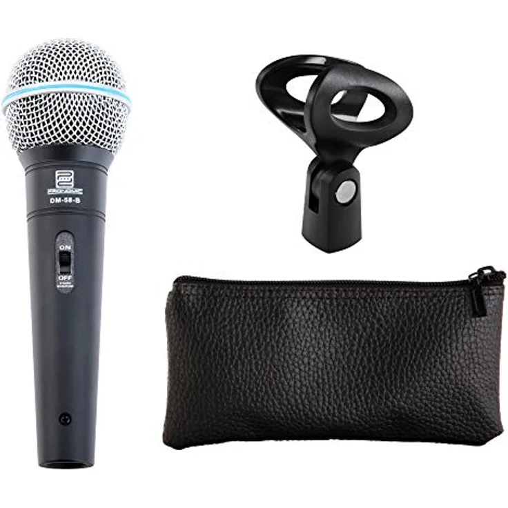 Pronomic DM-58-B, Vocal Mikrofon mit Schalter und 5m XLR Kabel, druckvoller, warmer Klang, sehr gute Richtwirkung und Feedback-Unterdrückung, integrierter Popschutz – Bild 5