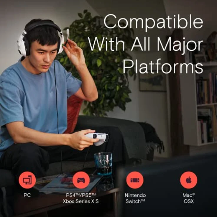 EPOS H3 Geschlossenes Akustisches Gaming Headset, Geräuschunterdrückendes Mikrofon, Plug & Play, Hohe Audio-Qualität, Individuell Einstellbar, Leicht, Ergonomisch, für PC, Mac, PS4, PS5, Switch, Xbox – Bild 3