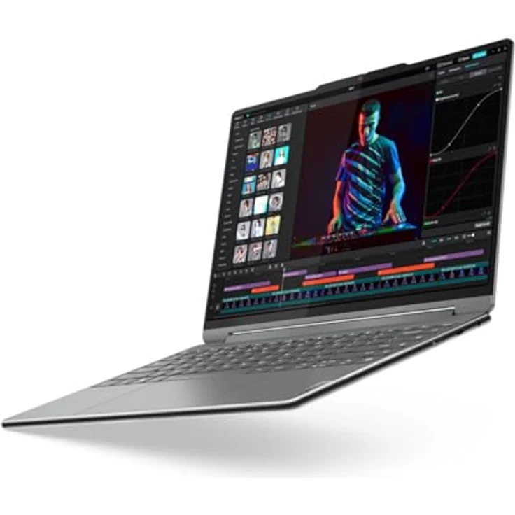 Lenovo Yoga 9i Convertible Laptop 2in1 14IMH9 | 14" 4K OLED Touch Display | Intel Core Ultra 7-155H | 16GB RAM | 1TB SSD | Intel Iris Xe Grafik | Win11 Home | QWERTZ | grau | inkl. Pen – Bild 2