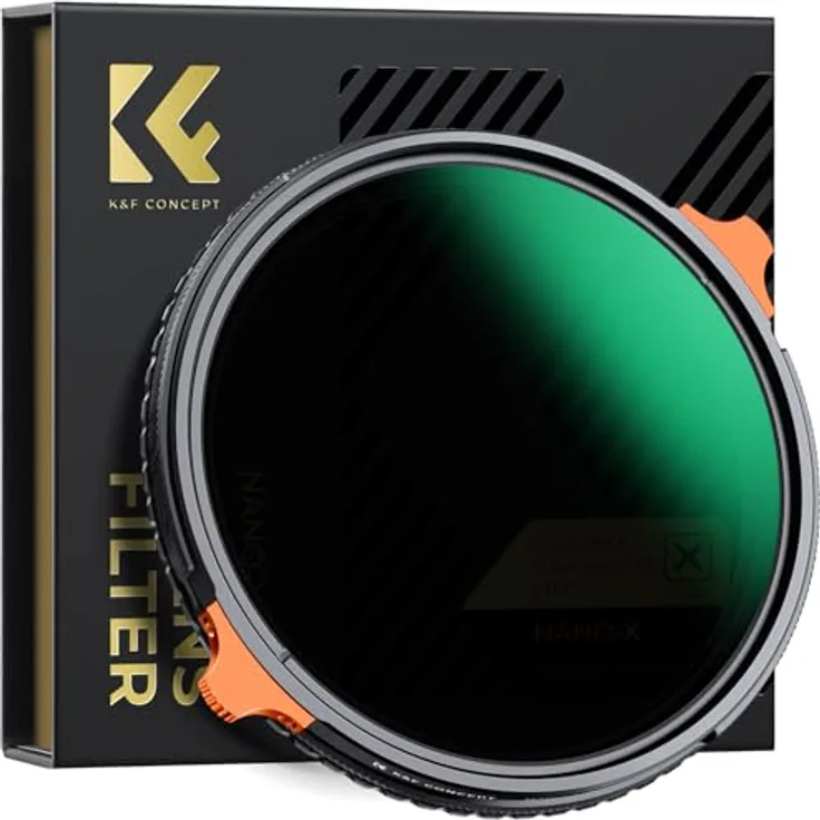 K&F CONCEPT Nano-X Polfilter ND Filter 58mm, 2-in-1 CPL & ND4-ND64, ultradünner, nanobeschichteter Graufilter mit stufenloser Lichtkontrolle