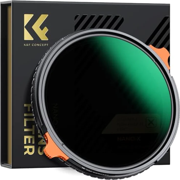 K&F CONCEPT Nano-X Polfilter ND Filter 58mm, 2-in-1 CPL & ND4-ND64, ultradünner, nanobeschichteter Graufilter mit stufenloser Lichtkontrolle – Bild 1