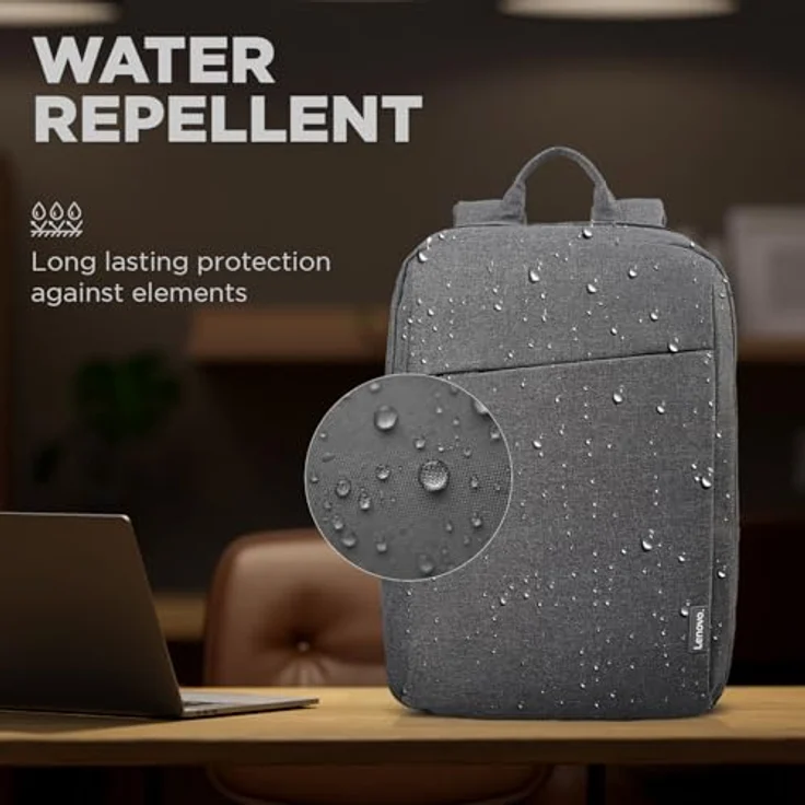 Lenovo 15.6" Casual Notebook-Rucksack B210, grau, strapazierfähiger und wasserabweisender Stoff, leicht zugängliche Fächer – Bild 3
