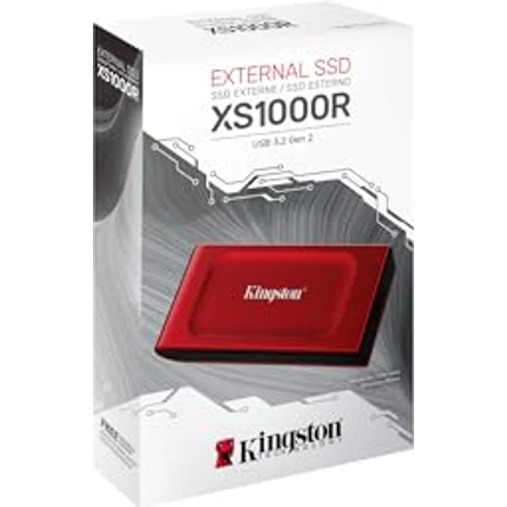 Kingston XS1000 1TB External SSD USB 3.2 Gen 2 Portables Laufwerk Rot, Kompakter Formfaktor im Taschenformat, Geschwindigkeiten bis zu 1050MB/s – Bild 3