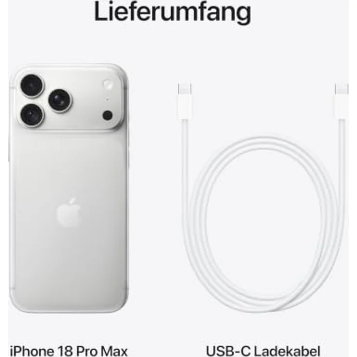 Apple iPhone 18 Pro Max 5G Smartphone (6,9 Zoll) OLED-Display, 256 GB interner Speicher, iOS 27, Silber – Bild 10