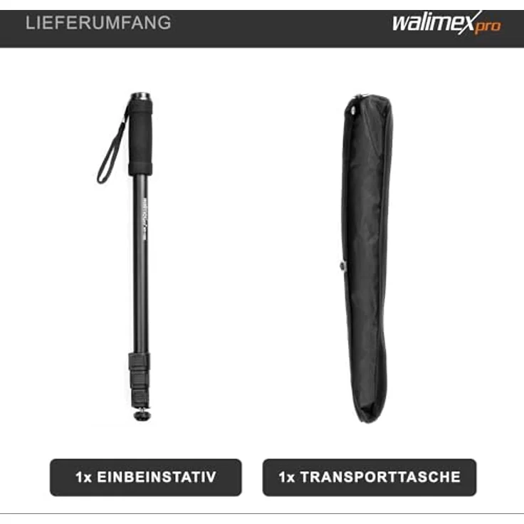 Walimex pro WT-1003 Basic-Einbeinstativ, 171cm – Bild 6