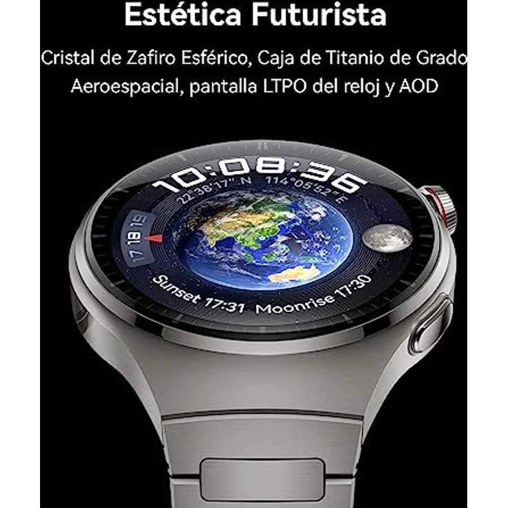 HUAWEI Watch 4 Pro Dunkelbraunes Lederarmband, braunes Leder, Einheitsgröße, Klassisch – Bild 2