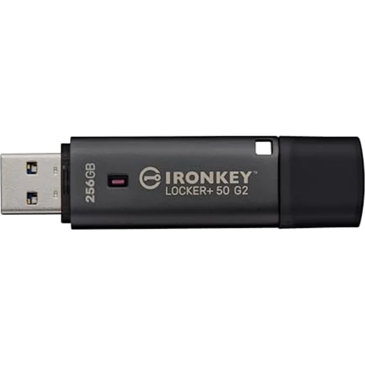 Kingston IronKey 256GB Locker Plus 50 G2, FIPS 197-Zertifiziert, AES-256-Bit-Verschlüsselung, USB Typ-A, Metallgehäuse – Bild 1
