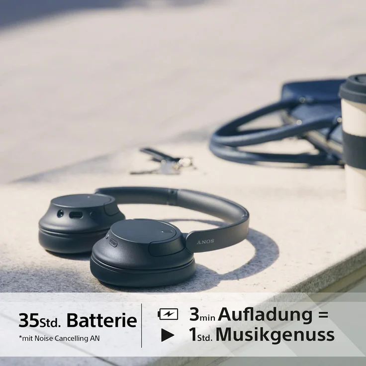Sony WH-CH720N Over-Ear-Kopfhörer, Bluetooth, Mikrofon, Noise Cancelling, schwarz – Bild 6