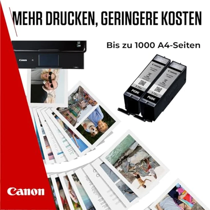 Canon PGI-570BK XL Doppelpack, schwarze Tintenpatrone mit hoher Druckleistung (2-tlg) – Bild 5