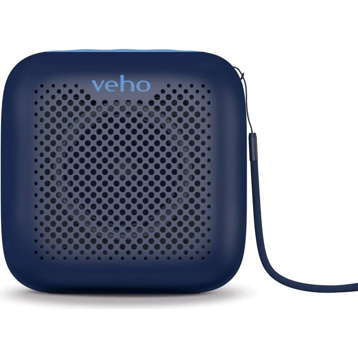 Veho MZ-4 Portable Bluetooth Speaker, Kabellos mit Bluetooth 5.1, 1-Weg Lautsprecherprinzip, LED-Anzeige, Blau