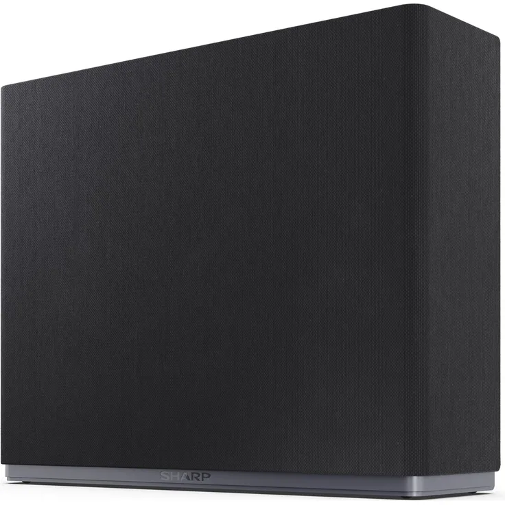 Sharp AQUOS Surround Subwoofer CP-AWS0101, kabellos, Wi-Fi, schwarz/grau, 45 W RMS, DTS:X und Dolby Atmos