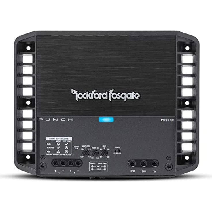 Rockford Fosgate P300X2 PUNCH, 2-Kanal Class-AB Verstärker mit 2 × 150 W RMS, Hoch- und Tiefpassfilter, Aluminiumgehäuse – Bild 2