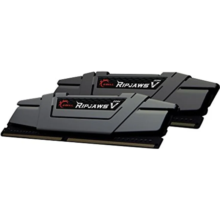 Gskill F4-3200C16D-16GVGB Memory D4 3200 16GB C16 RipV K2 2X 8GB, 1,35V, RipjawsV grau – Bild 2