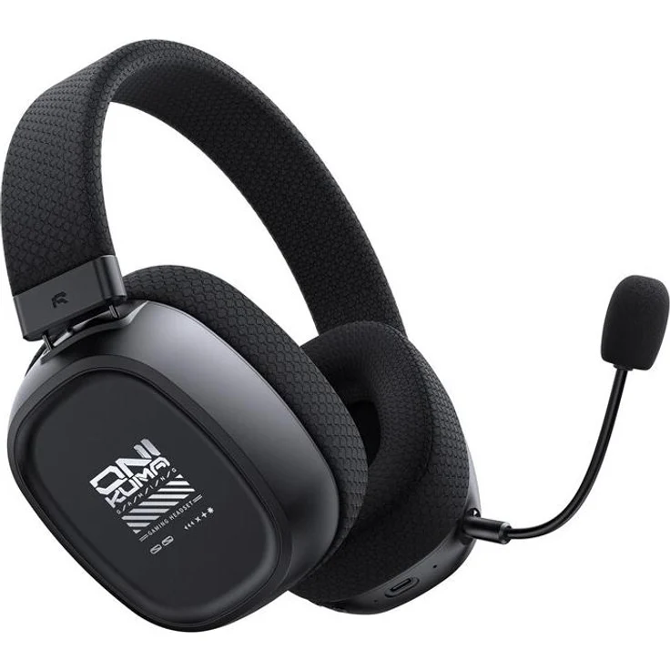 ONIKUMA GT830 Gaming-Headset mit Mikrofon, Bluetooth 5.4, 45 Stunden Akkulaufzeit, abnehmbares Mikrofon, schwarz