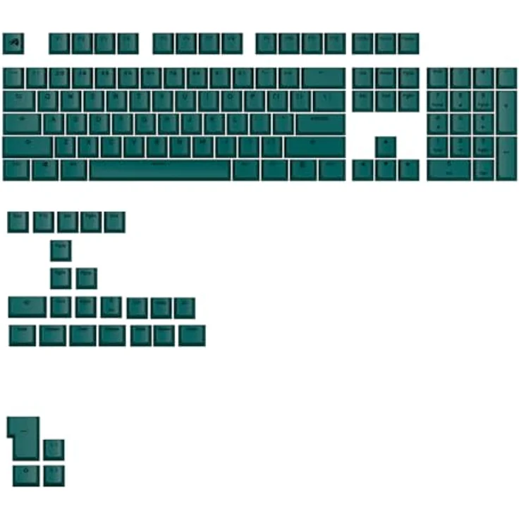 Glorious GPBT Basics Keycaps, ANSI Layout (US), PBT, Doubleshot - Totem Green – Bild 1