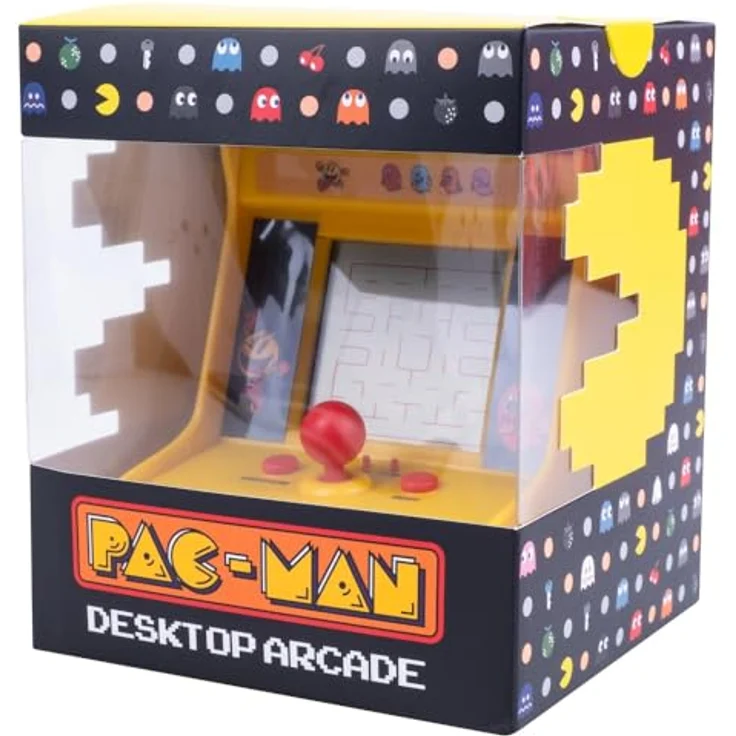Z-Man Games PAC-MAN Desktop Arcade, kompakte Spielkonsole mit originalen Soundeffekten und Grafik, nostalgisches Arcade-Erlebnis – Bild 1