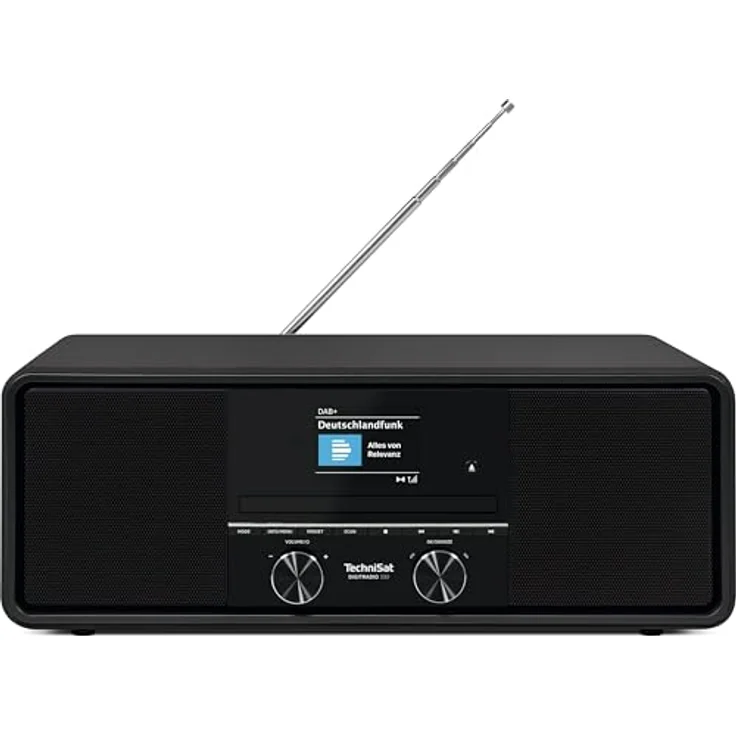 TechniSat DIGITRADIO 330, DAB+ UKW Stereo Radio mit CD-Player, Bluetooth 5.3, USB MP3-Wiedergabe, 2,4 Zoll Farbdisplay, Radiowecker, Fernbedienung, Schwarz – Bild 3