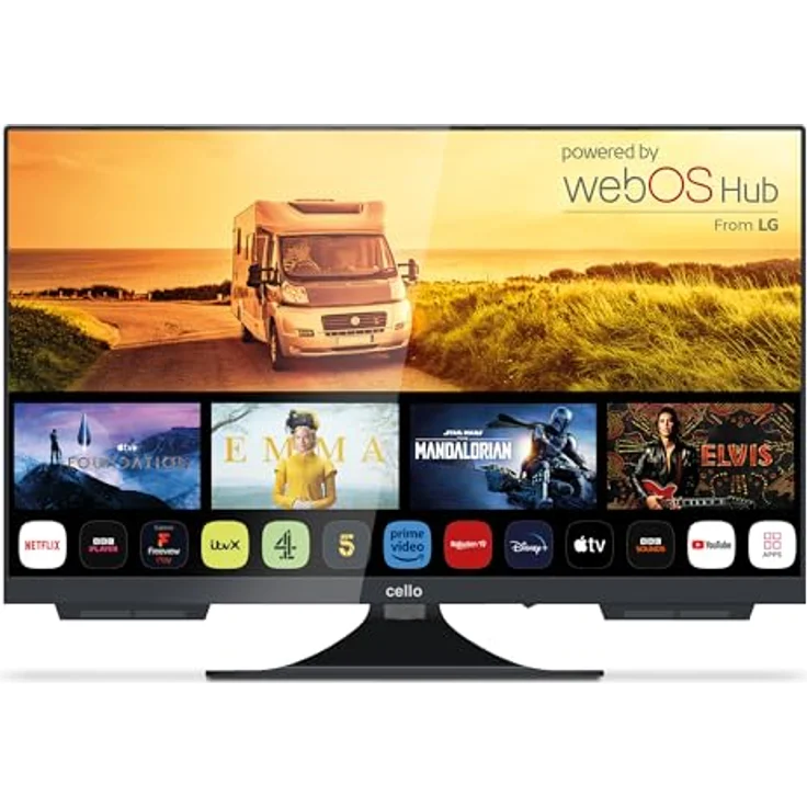 Cello C2224WS, 22 Zoll 12 Volt Rahmenloser Fernseher mit WebOS, Bluetooth Lautsprechern, Netflix, ideal für Wohnmobile und LKWs – Bild 1