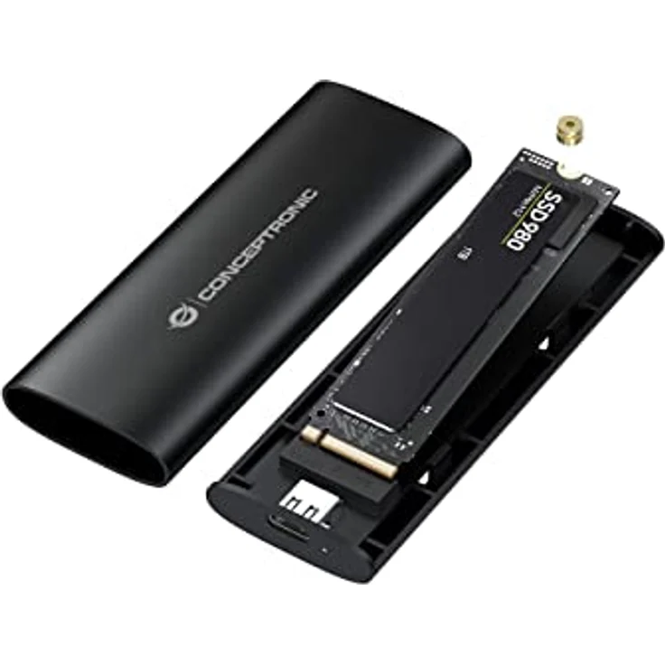 CONCEPTRONIC DANTE04B M.2 SATA/NVMe SSD-Gehäuse USB-C 3.2 Gen 2 – Bild 3