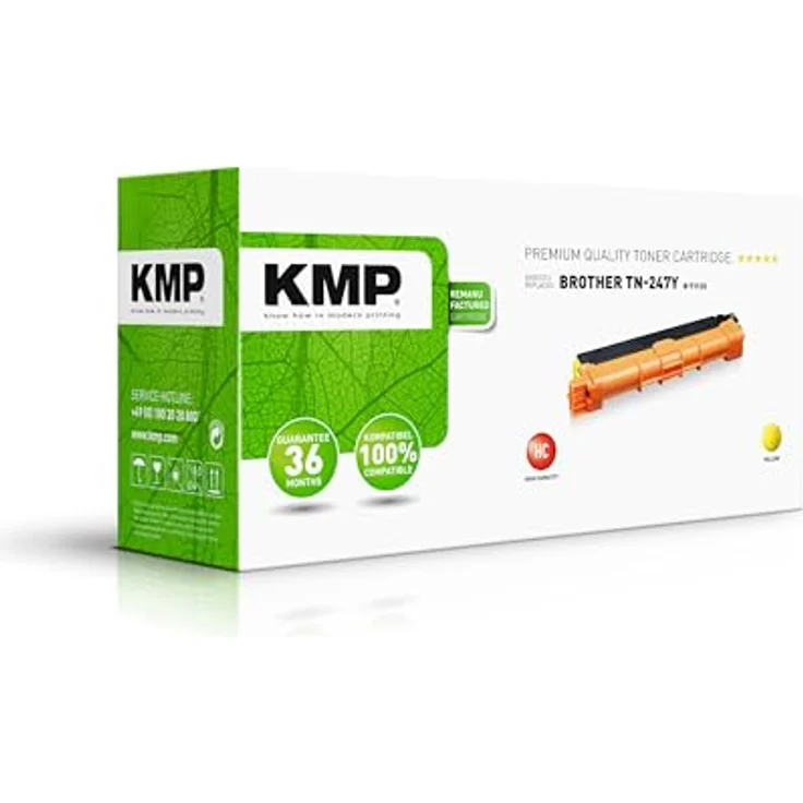 KMP Tonerpatrone TN-247Y, ersetzt Brother, gelb, Druckleistung bis 2300 Seiten – Bild 1