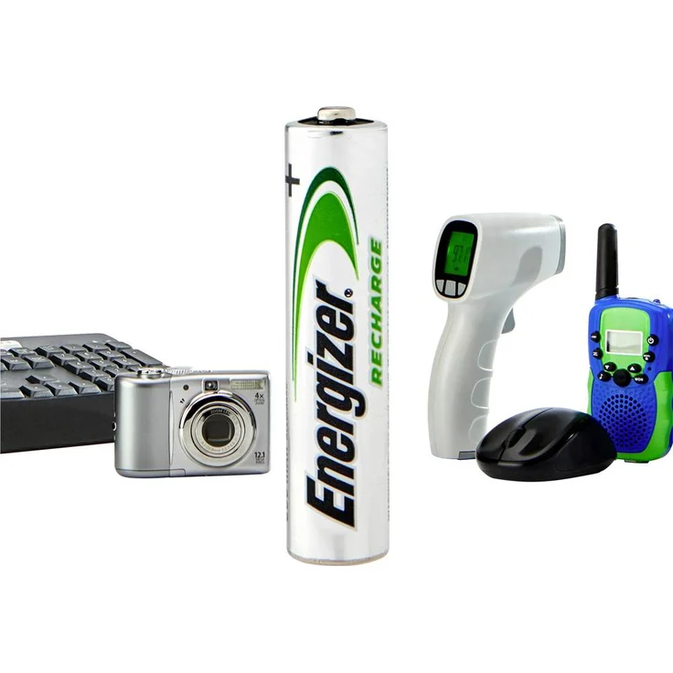 Energizer Micro (AAA) Akku NiMH 1.2V, 2er Pack, wiederaufladbare Batterien mit langer Lebensdauer und auslaufsicherer Konstruktion