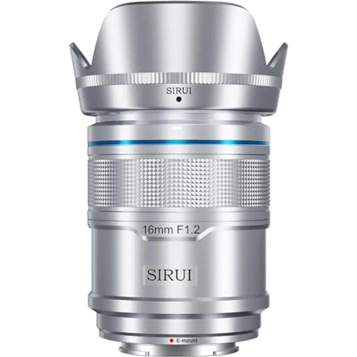SIRUI Sniper 16mm Autofokus Objektiv, F1.2 Weitwinkel APS-C E-Mount für A6400, A6700, ZV-E10, FX3/30, Silber