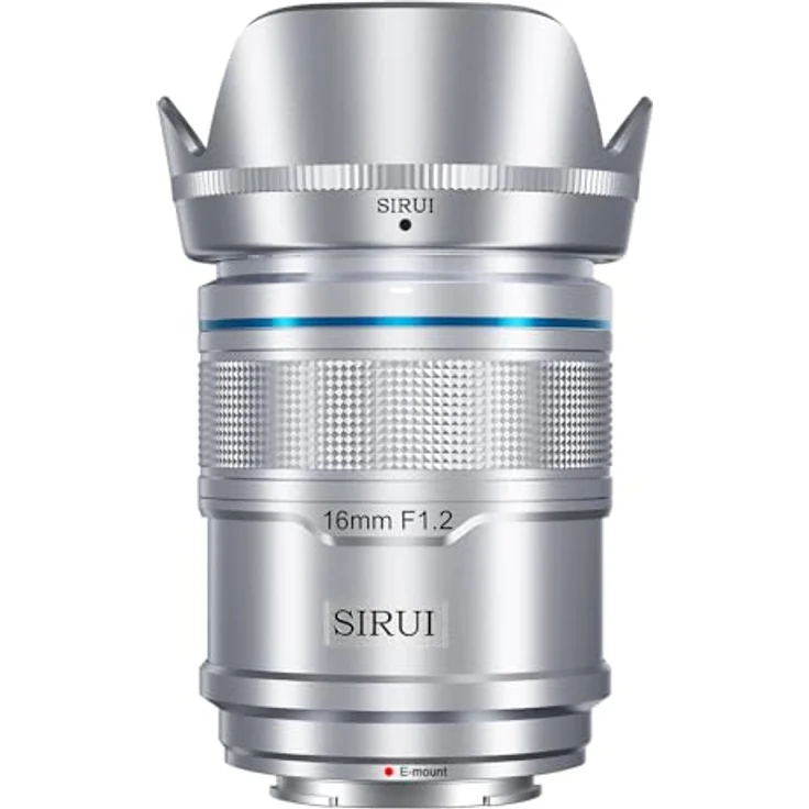 SIRUI Sniper 16mm Autofokus Objektiv, F1.2 Weitwinkel APS-C E-Mount für A6400, A6700, ZV-E10, FX3/30, Silber – Bild 1