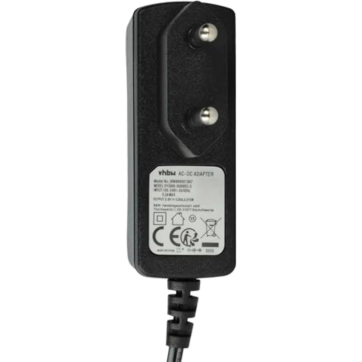 vhbw Netzteil Ersatz für Sennheiser 5714708005049, Uni PS EU 01, 094707 - 170 cm, Schwarz – Bild 5