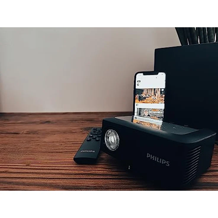 PHILIPS NeoPix 110 – True HD 720p Mini-Video-Projektor mit integrierter Dualband-WLAN-Bildschirmspiegelung, schwarz – Bild 4