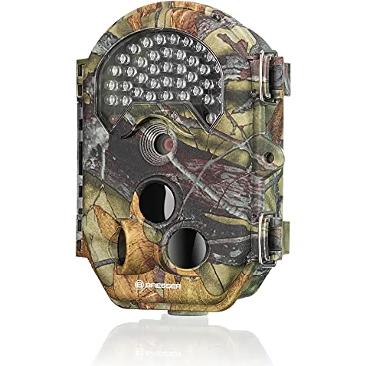 Bresser Überwachungskamera 120 Grad mit PIR-Bewegungssensor 16MP Full-HD und unsichtbarer LED Infrarot Beleuchtung