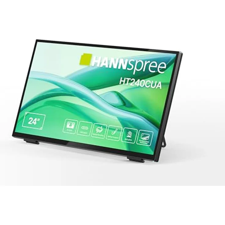 HANNspree HT240CUA, 23,8" Multitouch-Monitor mit 1920x1080 Full-HD, USB Typ-C, HDMI, DP, Lautsprechern, Neigbar, VESA, MPP 2.0 Support – Bild 2