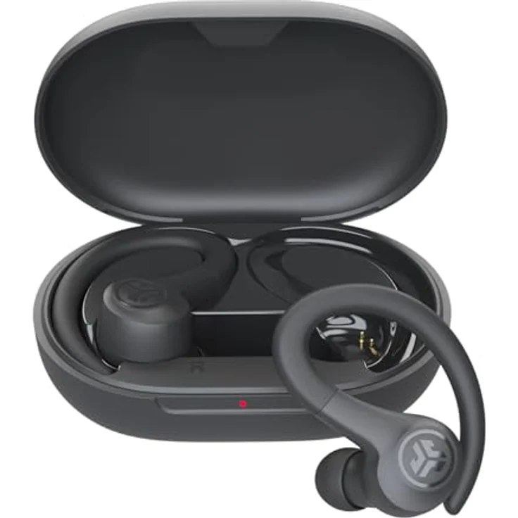 JLab Go Air Sport+ Kopfhörer, Bluetooth Sportkopfhörer mit 35+ Std. Akkulaufzeit, IP55 schweißresistent, USB-C Ladecase, Be Aware-Modus, Graphit – Bild 1