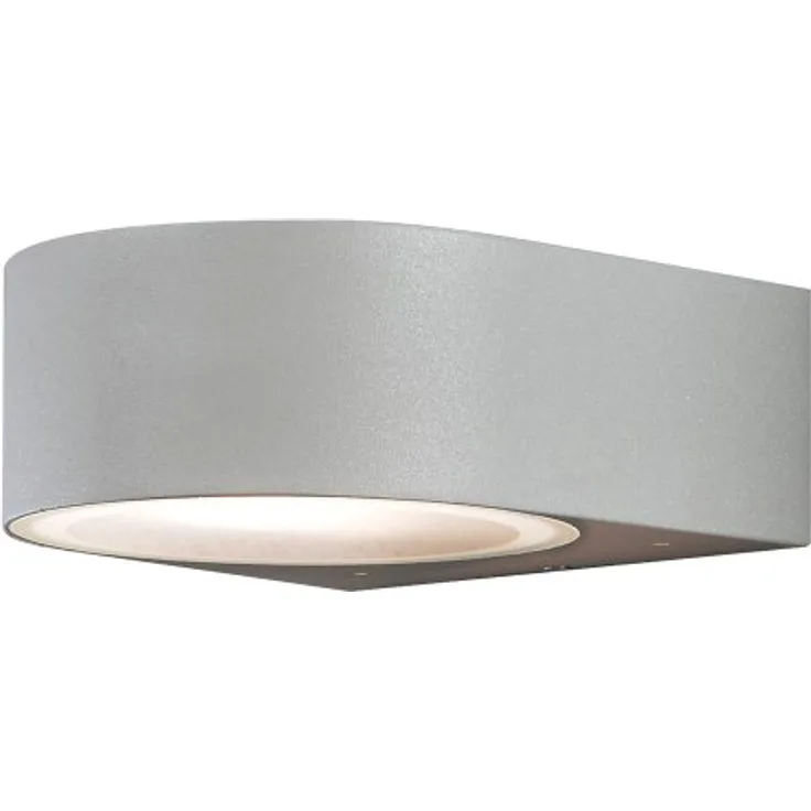 Konstsmide Teramo 7510-300 Wandleuchte B: 17cm T: 18,5cm H: 7cm / 1x40W / IP44 / lackiertes Aluminium / grau