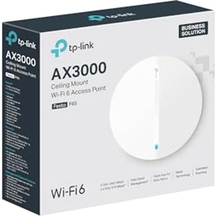 TP-Link Festa F65 Access Point AX3000 WiFi 6, Kostenlose Cloud-Verwaltung, 802.3at PoE, Festa Mesh, OFDMA, MU-MIMO, Bis zu 250 Clients, Gastnetzwerk, VPN, VLAN – Bild 5