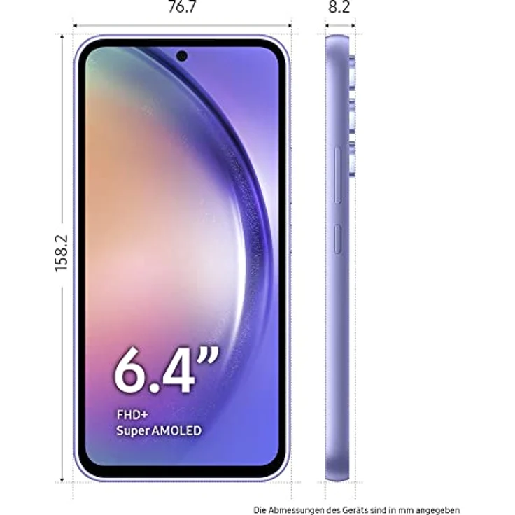 Samsung Galaxy A54 5G, Android Smartphone, 6,4 Zoll Dynamic AMOLED Display, 5.000 mAh Akku, 256 GB/8 GB RAM Handy in Awesome Violet inkl. 30 Monate Herstellergarantie  – Bild 3