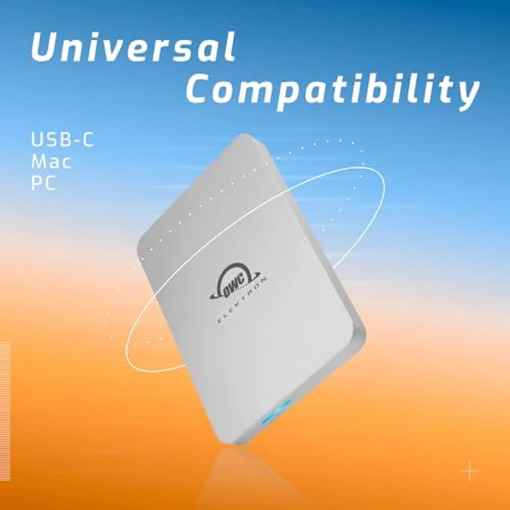 OWC 240GB Envoy Pro Elektron ultra compact USB-C 10Gb/s dust & water resistant rugged - Read/Write ov... (240 GB), Externe SSD, Silber – Bild 3