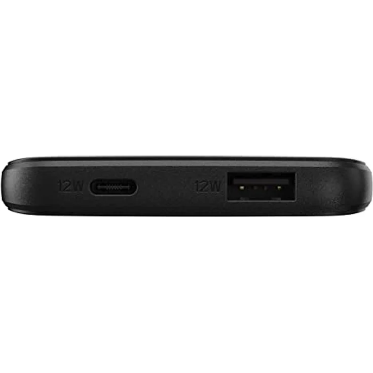 OtterBox Power Bank 5000 mAh externer Akku mit USB-A 12W und USB-C 12W Ausgangsleistung, Status LED, schlankes, sturzgeschütztes und robustes Design, Schwarz – Bild 3