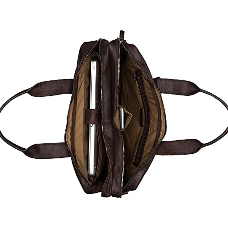 BURKELY Vintage Jesse Aktentasche Leder 42 cm Laptopfach, Braun – Bild 4