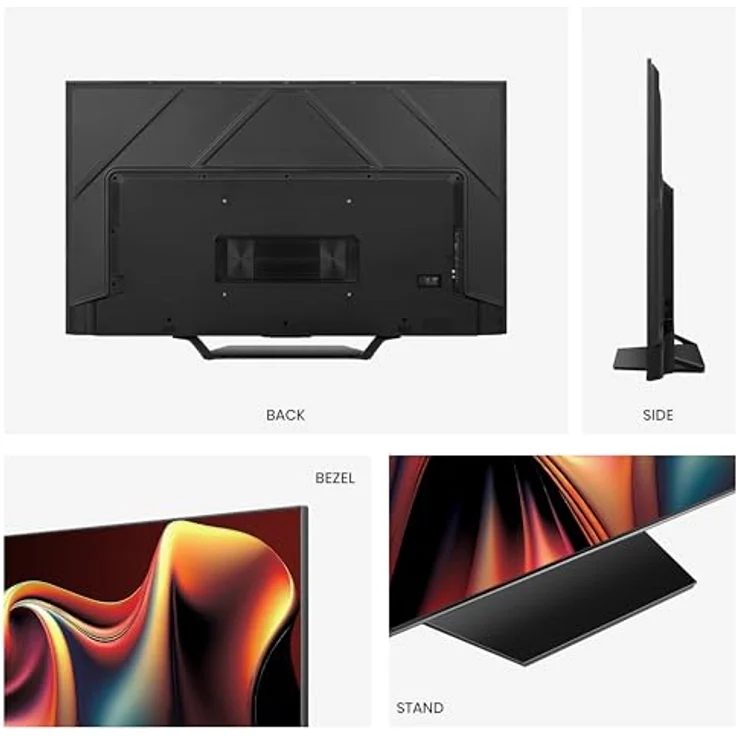 Hisense 65U7NQ 164cm (65 Zoll) Fernseher, 4K Mini LED ULED HDR Smart TV, Quantum Dot, 120Hz/ 144Hz VRR, HDMI 2.1, Game Mode Pro, Dolby Vision IQ & Atmos, Bluetooth, Alexa Built-in, Anthrazit – Bild 3