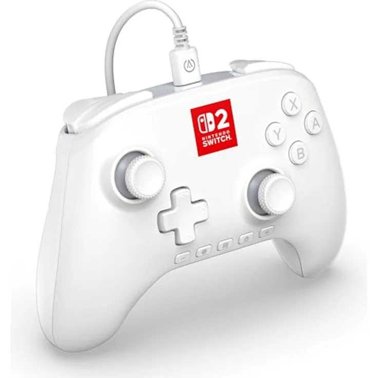PowerA Advantage Wired Controller NSW2, Gaming Controller für Nintendo Switch 2 mit 3m Kabel, Lumectra White, LED-Hintergrundbeleuchtung – Bild 2