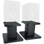 keepdrum SS041 Boxenständer Tisch-Stative für Lautsprecher 1 Paar, Holz-Optik, 40kg Belastbarkeit, Schall-Absorption