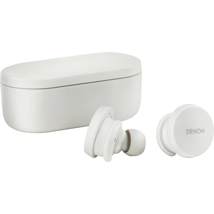 Denon In-Ear Kopfhörer PerL White, aktives Noise Cancelling, Adaptive Acoustic Technology (AAT), Touch Control, Bluetooth 5.0, IPX4