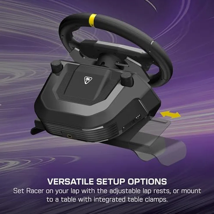 Turtle Beach Racer, Wireless Racing Wheel für Xbox & PC, 360-Grad-Drehung, kabellose 2,4-GHz-Verbindung, bis zu 30 Stunden Akku-Laufzeit – Bild 4