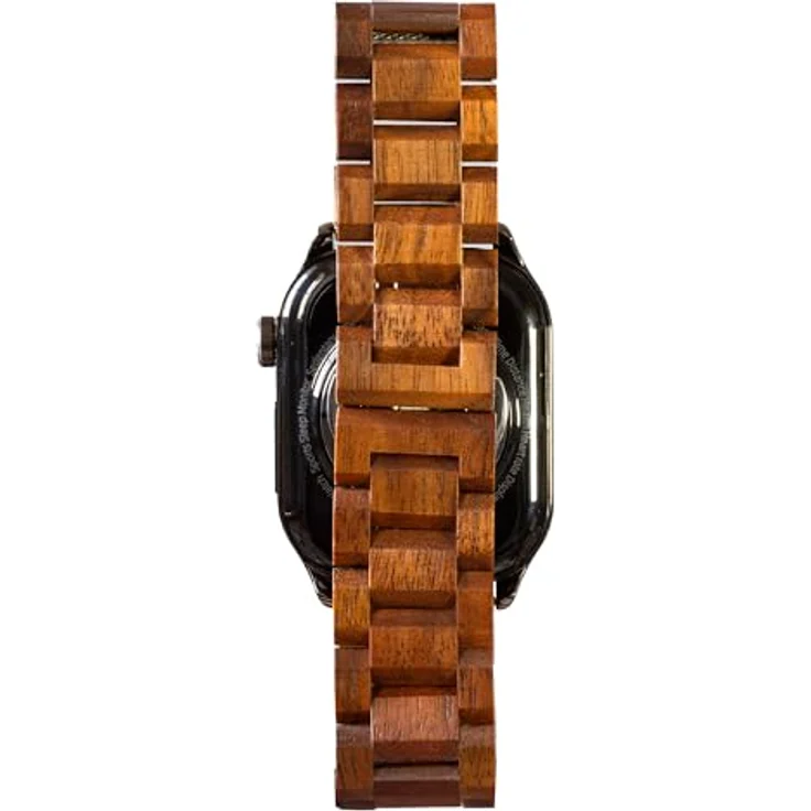 Knauermann PRO 3 (2024) Schwarz - Gesundheitsuhr Smartwatch mit Telefoniefunktion - EKG + HRV und SOS Funktion - AMOLED Display- BT Bluetooth - Schlafapnoe - Echtholzband Dunkelbraun, 14-24 – Bild 5