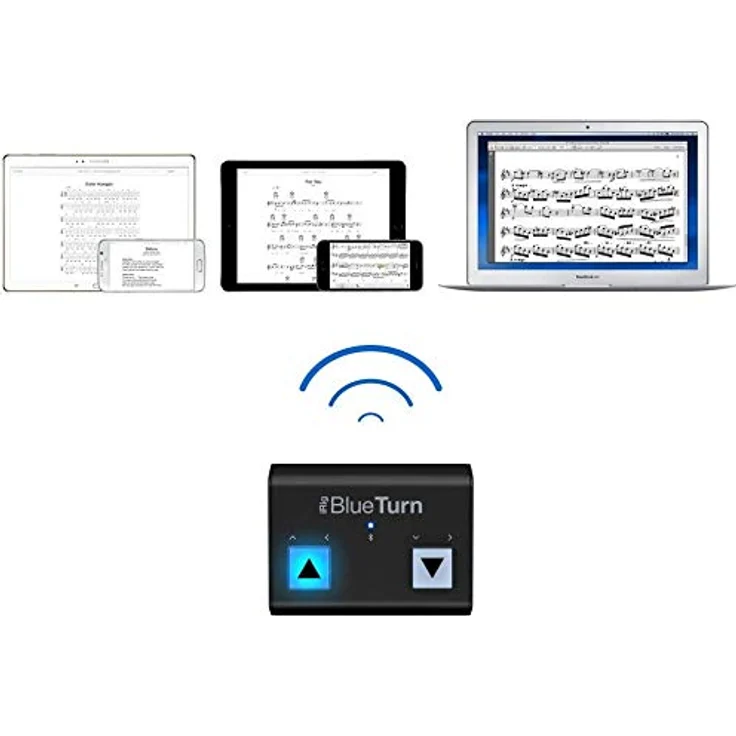 IK Multimedia iRig BlueTurn, Wireless MIDI Controller mit beleuchteten Tasten, Schwarz – Bild 5